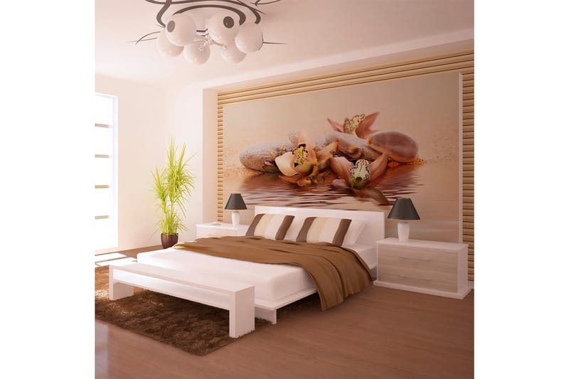 Fototapet Strand Nøkkerose 450x270 - Artgeist sp. z o. o. - Innredning - Veggdekorasjon - Tapeter - Fototapeter