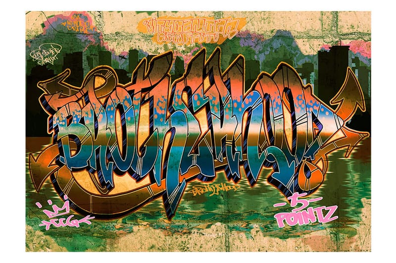 Fototapet Street Art 150x105 - Finnes i flere størrelser - Innredning - Veggdekorasjon - Tapeter - Fototapeter