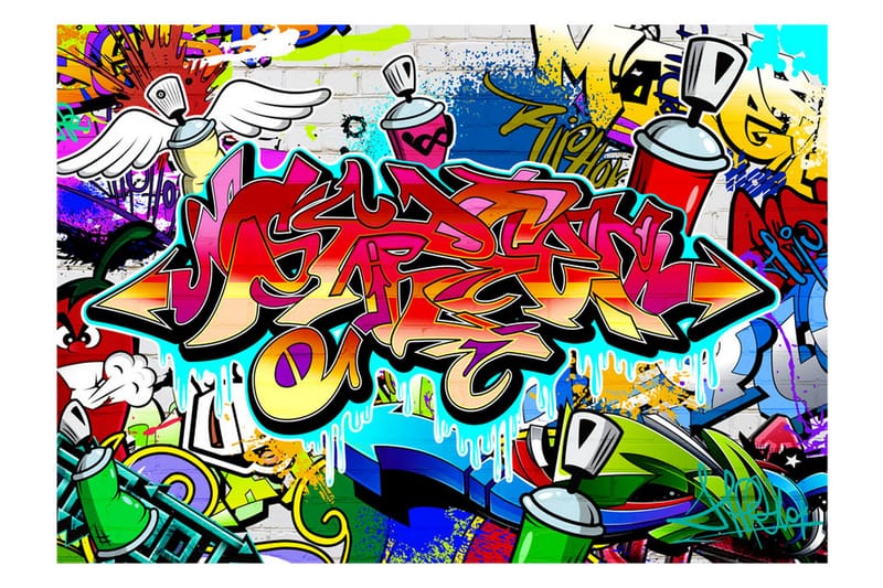 Fototapet Street Art Red Theme 100x70, Artgeist sp. z o. o.