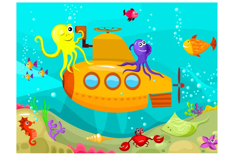 Fototapet Submarine 200x154, Artgeist sp. z o. o.