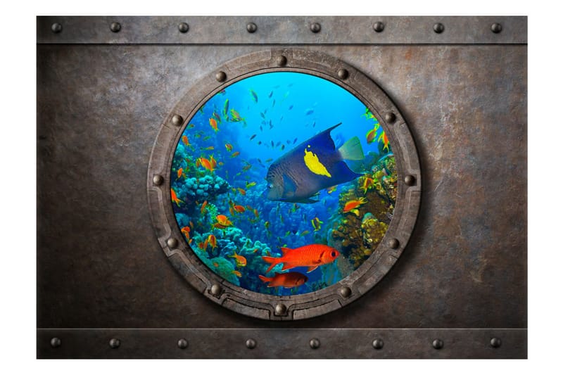 Fototapet Submarine Window 250x175 - Artgeist sp. z o. o. - Innredning - Veggdekorasjon - Tapeter - Fototapeter