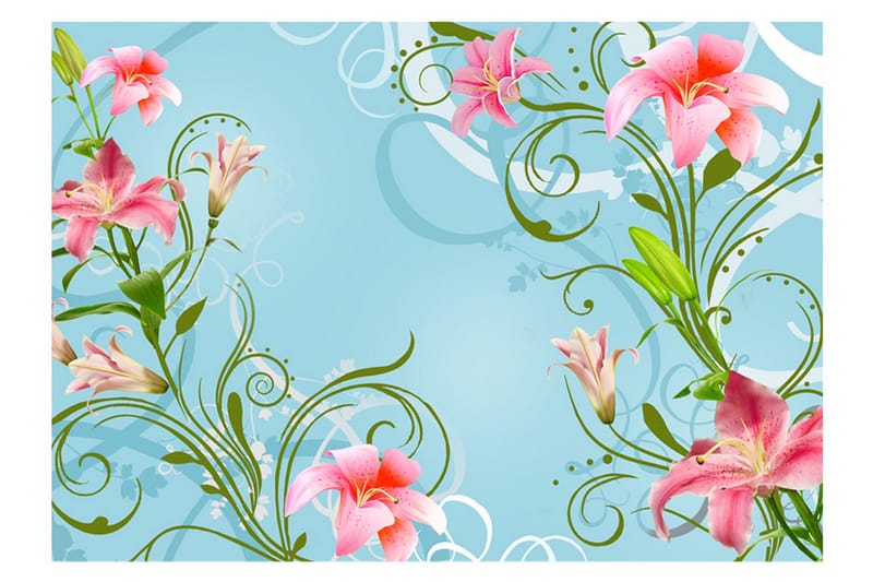 Fototapet Subtle Beauty Of The Lilies II 350x245 - Artgeist sp. z o. o. - Innredning - Veggdekorasjon - Tapeter - Fototapeter