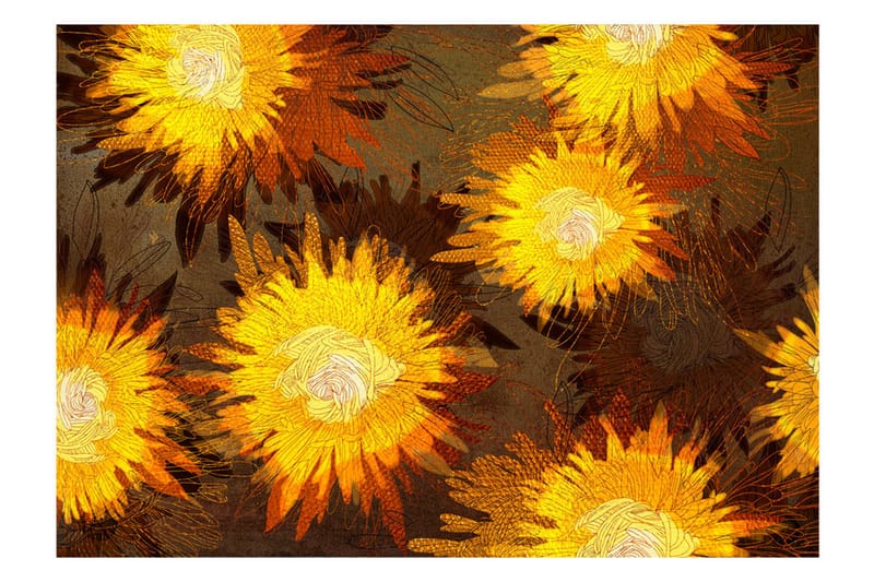 Fototapet Sunflower Dance 150x105 - Artgeist sp. z o. o. - Fototapeter