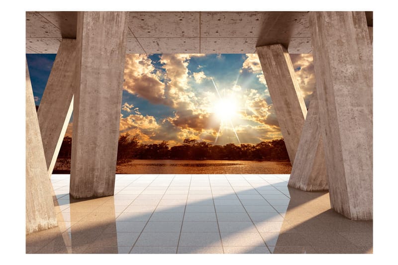 Fototapet Sunny Promenade 100x70 - Artgeist sp. z o. o. - Innredning - Veggdekorasjon - Tapeter - Fototapeter