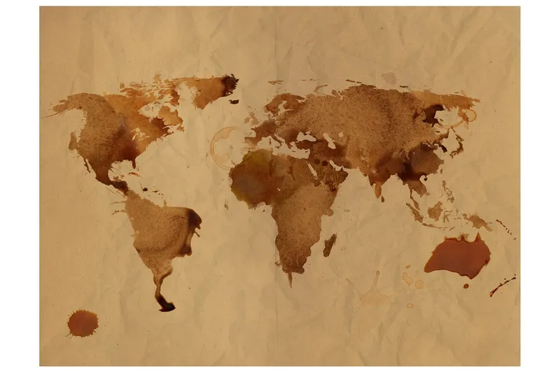 Fototapet Te Kart Over Verden 200x154, Artgeist sp. z o. o.