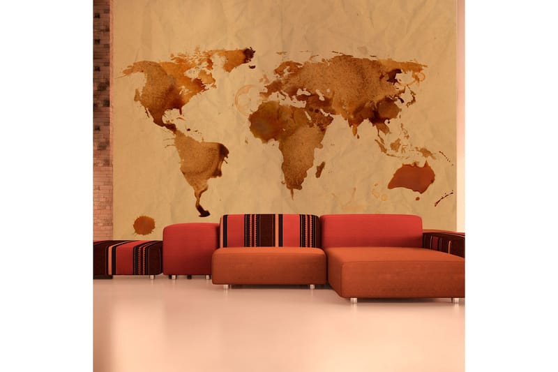 Fototapet Te Kart Over Verden 300x231 - Artgeist sp. z o. o. - Innredning - Veggdekorasjon - Tapeter - Fototapeter
