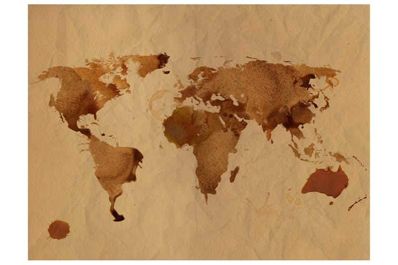 Fototapet Te Kart Over Verden 300x231 - Artgeist sp. z o. o. - Innredning - Veggdekorasjon - Tapeter - Fototapeter