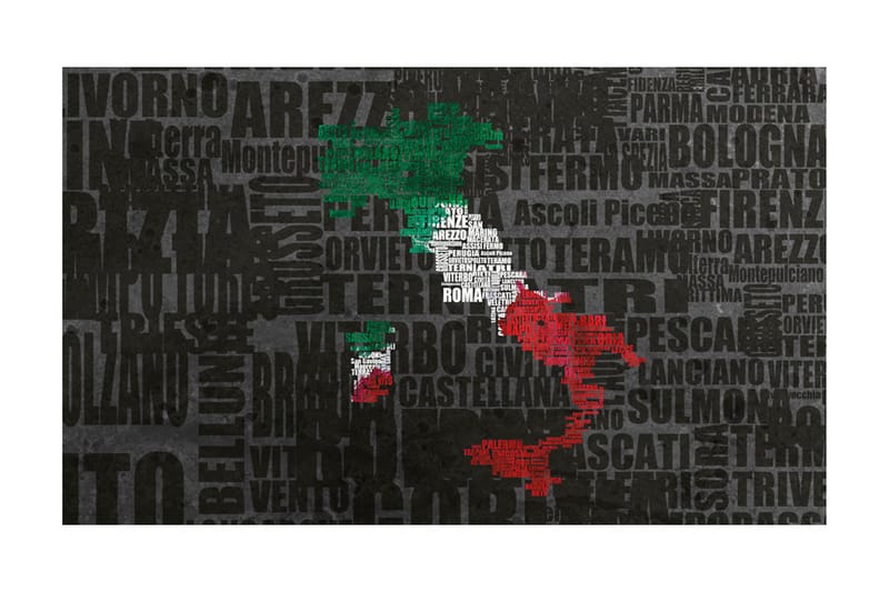 Fototapet Text Map Of Italy 450x270 - Artgeist sp. z o. o. - Fototapeter