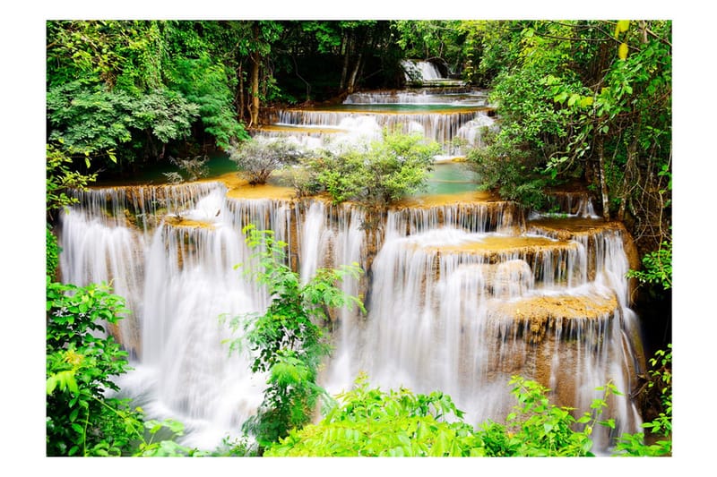 Fototapet Thai Waterfall 350x245 - Artgeist sp. z o. o. - Innredning - Veggdekorasjon - Tapeter - Fototapeter
