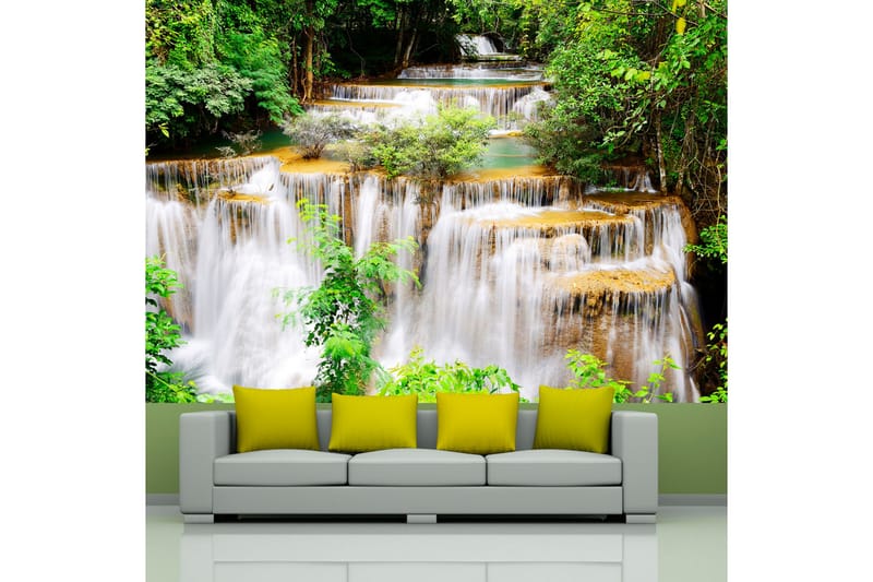 Fototapet Thai Waterfall 350x245 - Artgeist sp. z o. o. - Innredning - Veggdekorasjon - Tapeter - Fototapeter
