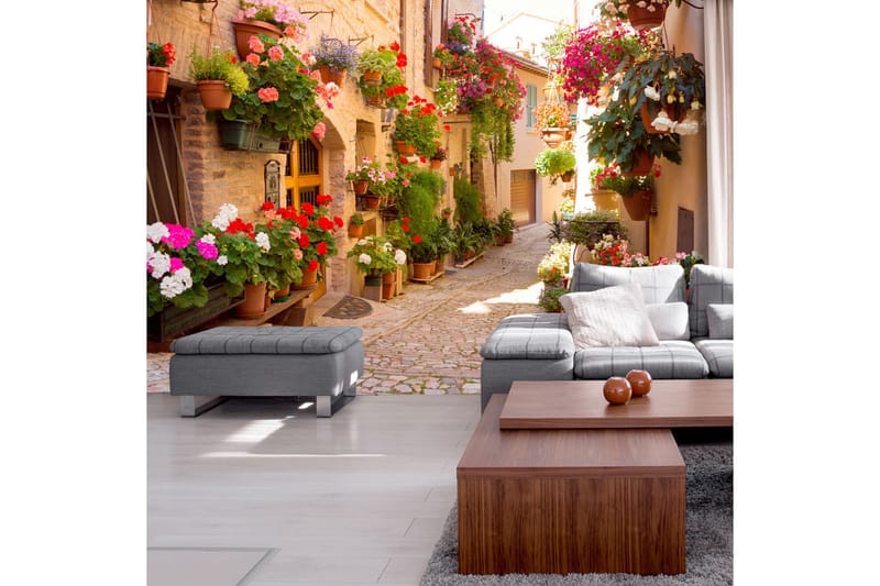 Fototapet The Alley In Spello Italy 300x210 - Artgeist sp. z o. o. - Innredning - Veggdekorasjon - Tapeter - Fototapeter