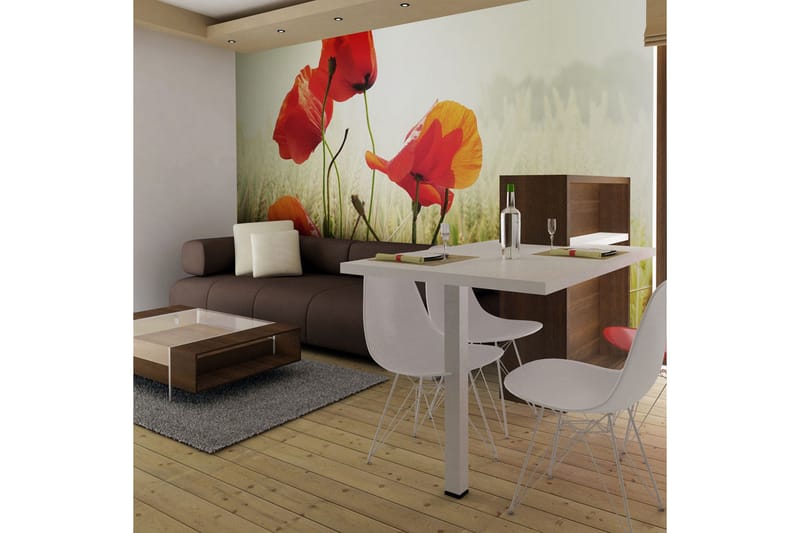 Fototapet The Fine With Wild Poppies 250x193 - Artgeist sp. z o. o. - Innredning - Veggdekorasjon - Tapeter - Fototapeter