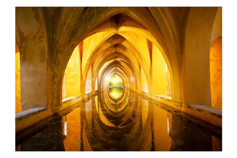 Fototapet The Golden Corridor 400x280 - Artgeist sp. z o. o. - Innredning - Veggdekorasjon - Tapeter - Fototapeter