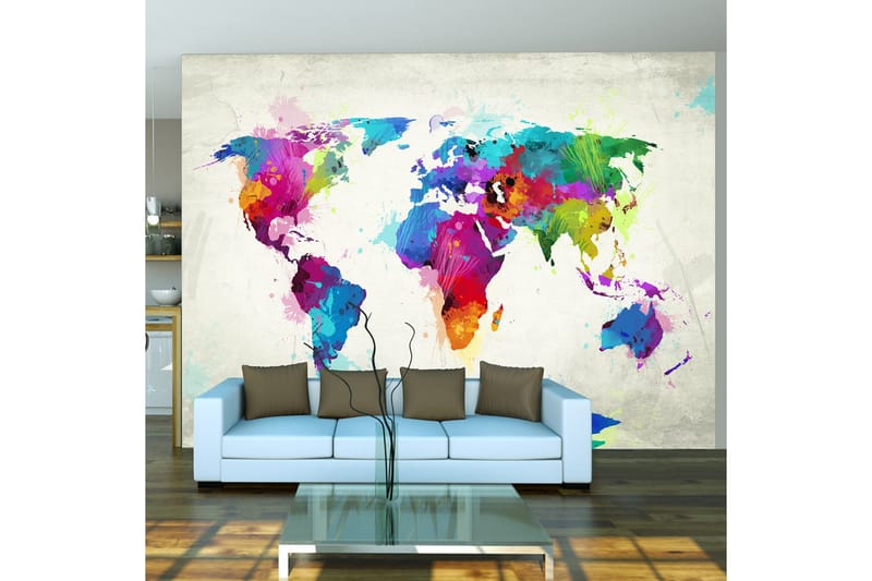 Fototapet The Map Of Happiness 400x309 - Artgeist sp. z o. o. - Innredning - Veggdekorasjon - Tapeter - Fototapeter