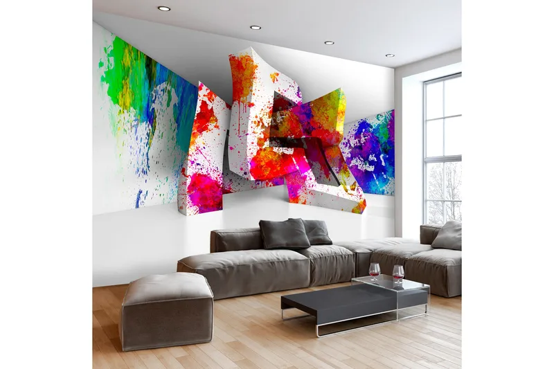 Fototapet Three-Dimensional Shapes 250x175 - Artgeist sp. z o. o. - Innredning - Veggdekorasjon - Tapeter - Fototapeter