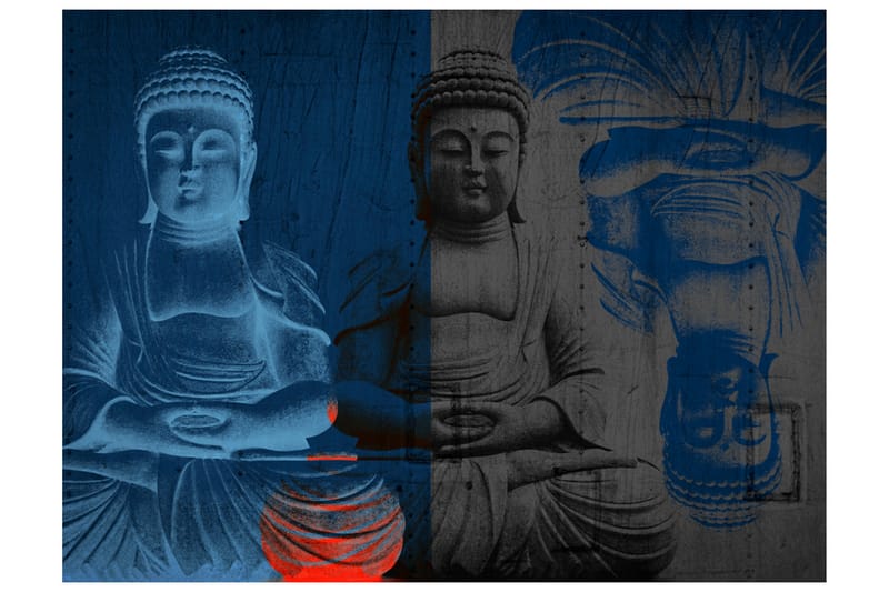 Fototapet Three Incarnations By Buddha 200x154 - Artgeist sp. z o. o. - Innredning - Veggdekorasjon - Tapeter - Fototapeter