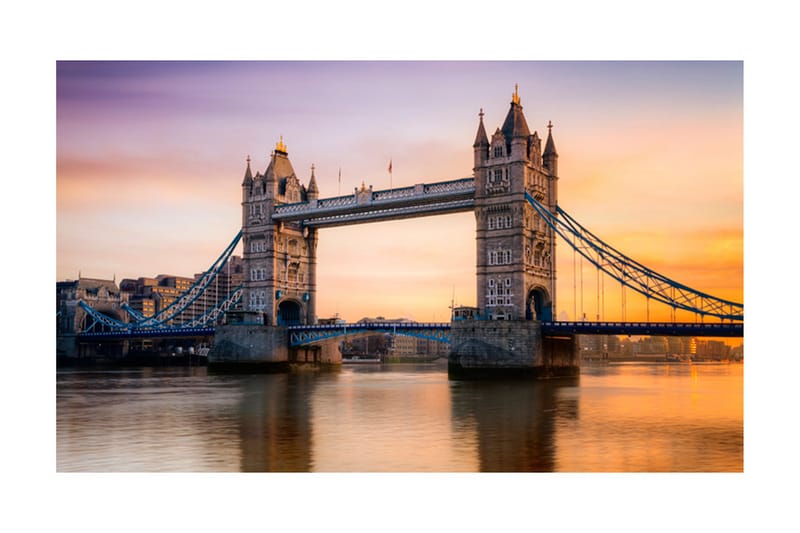 Fototapet Tower Bridge Morgengry 450x270 - Artgeist sp. z o. o. - Innredning - Veggdekorasjon - Tapeter - Fototapeter