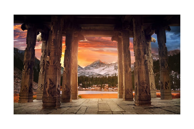 Fototapet Trail Of Rocky Temples 450x270 - Artgeist sp. z o. o. - Innredning - Veggdekorasjon - Tapeter - Fototapeter