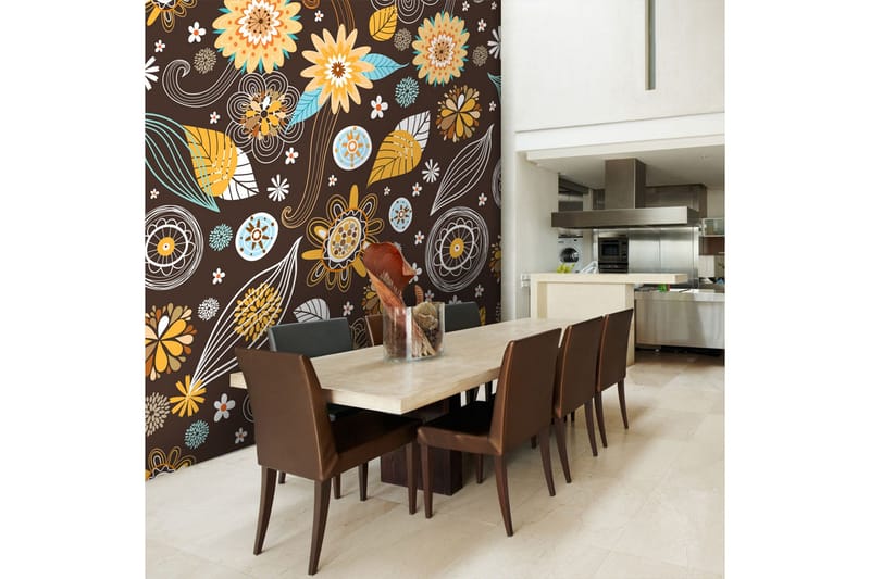 Fototapet Transparent Flowers 200x154 - Artgeist sp. z o. o. - Innredning - Veggdekorasjon - Tapeter - Fototapeter