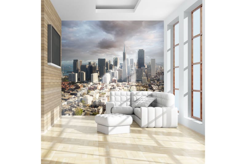 Fototapet Tre Høst Tunnel 350x270 - Artgeist sp. z o. o. - Innredning - Veggdekorasjon - Tapeter - Fototapeter