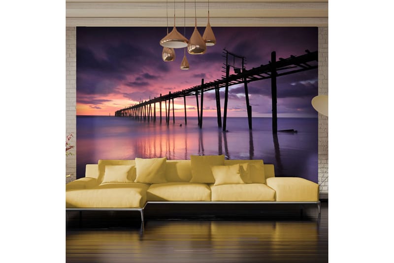 Fototapet Trebrygge 350x270 - Artgeist sp. z o. o. - Innredning - Veggdekorasjon - Tapeter - Fototapeter