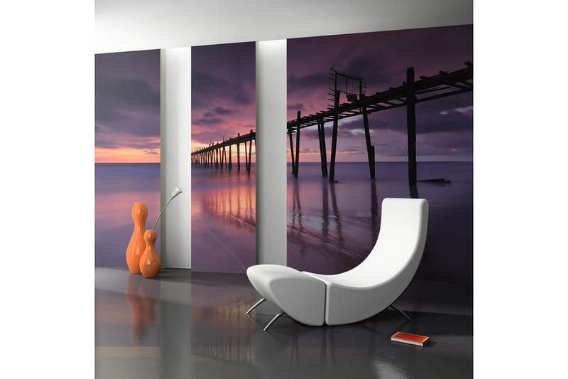 Fototapet Trebrygge 450x270 - Artgeist sp. z o. o. - Innredning - Veggdekorasjon - Tapeter - Fototapeter