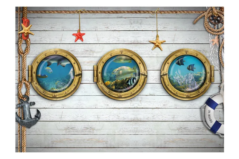 Fototapet Tree Portholes 250x175 - Artgeist sp. z o. o. - Innredning - Veggdekorasjon - Tapeter - Fototapeter