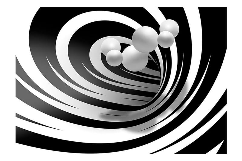 Fototapet Twisted In Black & White 150x105 - Artgeist sp. z o. o. - Innredning - Veggdekorasjon - Tapeter - Fototapeter