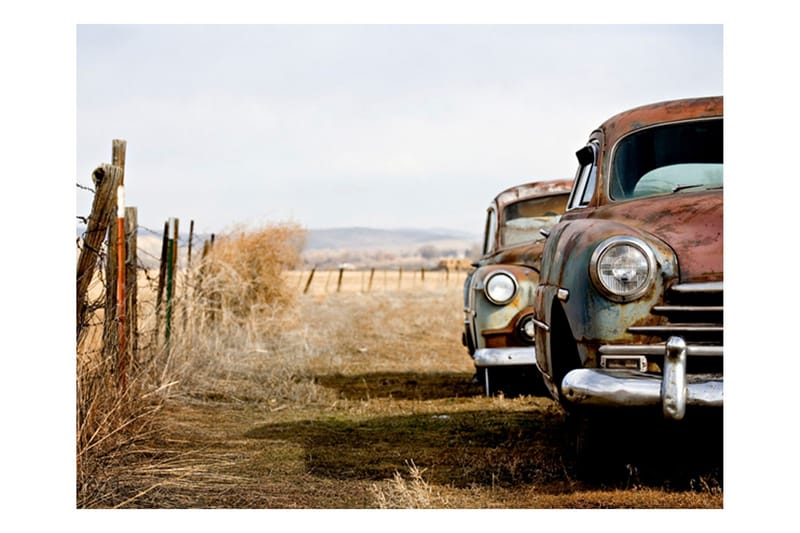 Fototapet Two Old American Cars 200x154, Artgeist sp. z o. o.