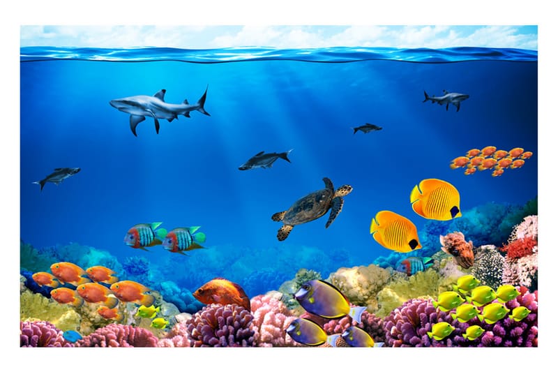 Fototapet Underwater Kingdom 100x70 - Artgeist sp. z o. o. - Innredning - Veggdekorasjon - Tapeter - Fototapeter