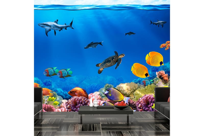 Fototapet Underwater Kingdom 100x70 - Artgeist sp. z o. o. - Innredning - Veggdekorasjon - Tapeter - Fototapeter