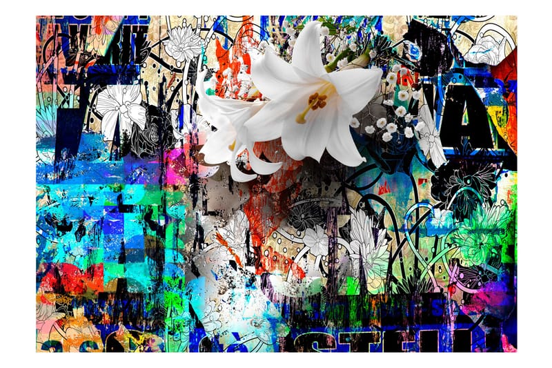 Fototapet Urban Lily 150x105 - Innredning - Veggdekorasjon - Tapeter - Fototapeter