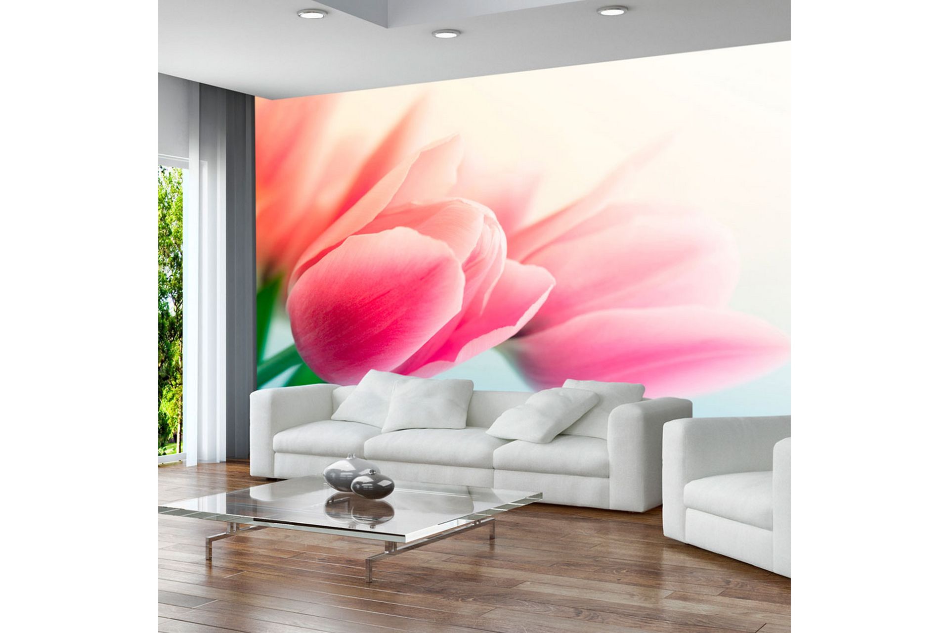 Fototapet Vår Og Tulipaner 350x270 - Artgeist sp. z o. o. - Innredning - Veggdekorasjon - Tapeter - Fototapeter