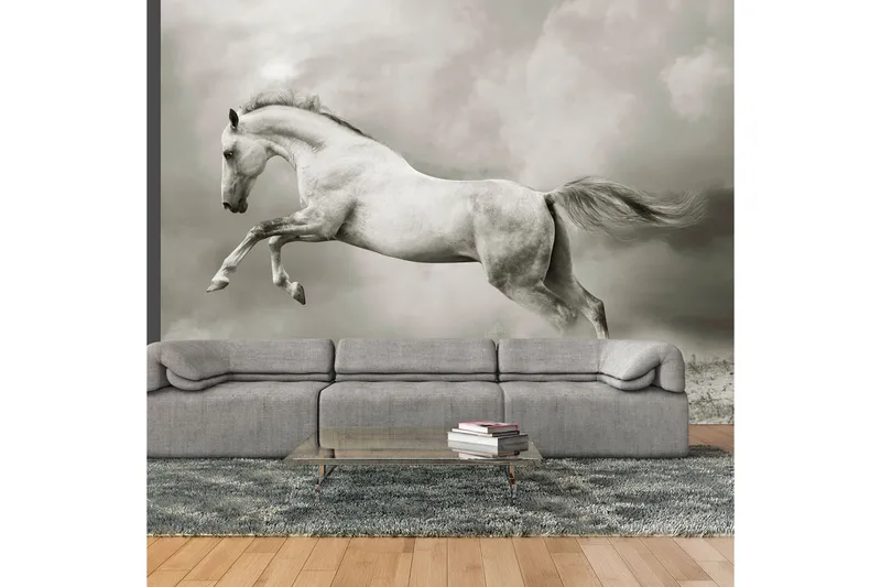 Fototapet Vill Hingst 300x231 - Artgeist sp. z o. o. - Innredning - Veggdekorasjon - Tapeter - Fototapeter