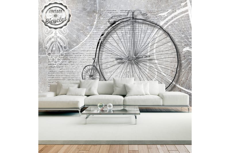 Fototapet Vintage Bicycles Black And White 100x70 - Artgeist sp. z o. o. - Fototapeter