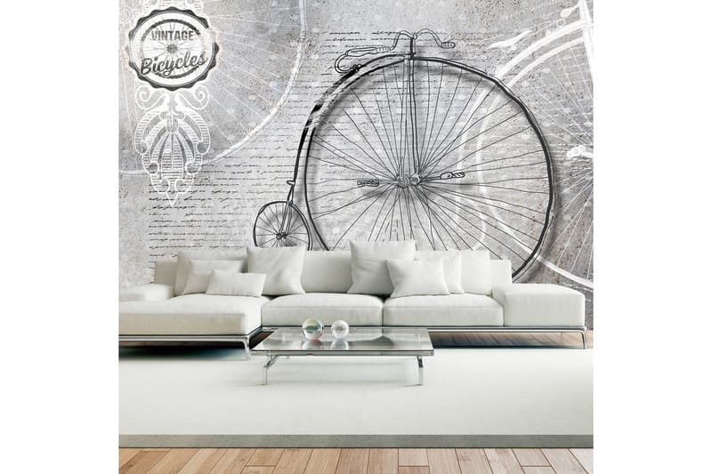 Fototapet Vintage Bicycles Black And White 150x105 - Artgeist sp. z o. o. - Fototapeter