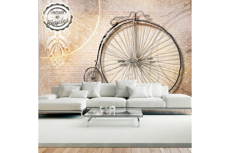 Fototapet Vintage Bicycles Sepia 400x280 - Artgeist sp. z o. o. - Innredning - Veggdekorasjon - Tapeter - Fototapeter