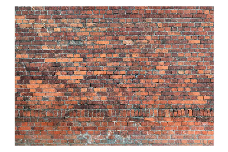 Fototapet Vintage Wall Red Brick 350x245 - Artgeist sp. z o. o. - Innredning - Veggdekorasjon - Tapeter - Fototapeter