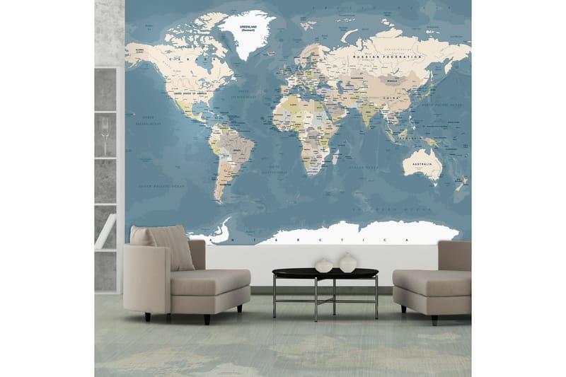 Fototapet Vintage World Map 400x280 - Artgeist sp. z o. o. - Innredning - Veggdekorasjon - Tapeter - Fototapeter