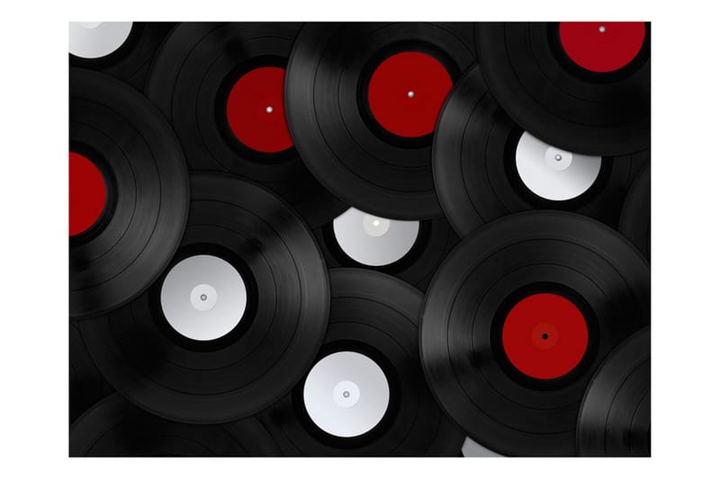 Fototapet Vinyler Retro 350x270 - Artgeist sp. z o. o. - Innredning - Veggdekorasjon - Tapeter - Fototapeter