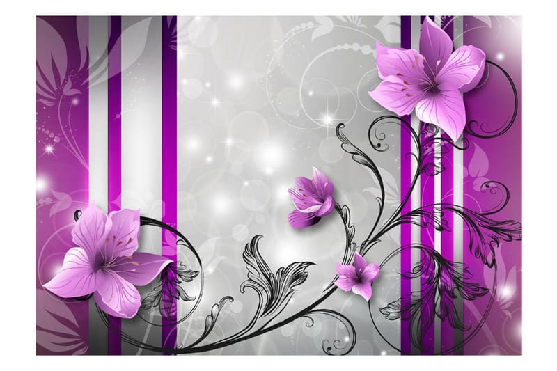 Fototapet Violet Buds 100x70 - Artgeist sp. z o. o. - Innredning - Veggdekorasjon - Tapeter - Fototapeter