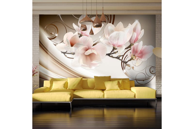 Fototapet Waves Of Magnolia 300x210 - Artgeist sp. z o. o. - Innredning - Veggdekorasjon - Tapeter - Fototapeter