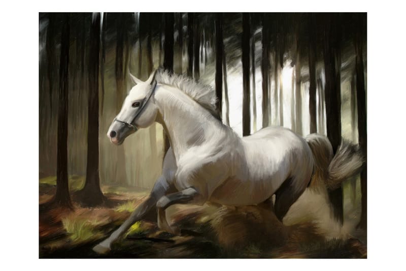 Fototapet White Chase 300x231 - Artgeist sp. z o. o. - Innredning - Veggdekorasjon - Tapeter - Fototapeter