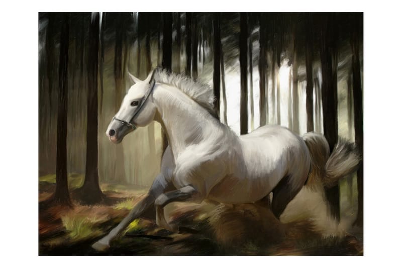 Fototapet White Chase 300x231 - Artgeist sp. z o. o. - Innredning - Veggdekorasjon - Tapeter - Fototapeter