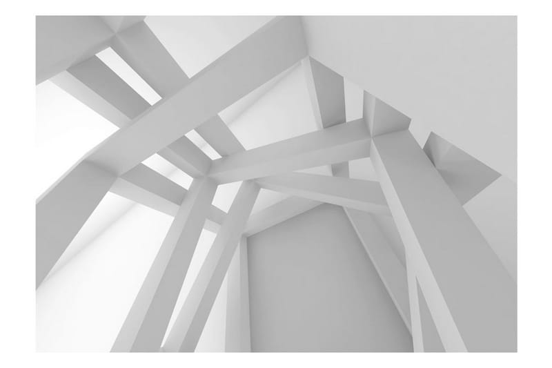 Fototapet White Construction 100x70 - Artgeist sp. z o. o. - Innredning - Veggdekorasjon - Tapeter - Fototapeter