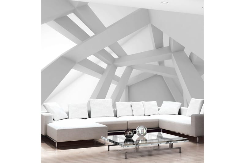 Fototapet White Construction 350x245 - Artgeist sp. z o. o. - Innredning - Veggdekorasjon - Tapeter - Fototapeter