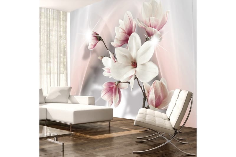 Fototapet White Magnolias 200x140 - Artgeist sp. z o. o. - Innredning - Veggdekorasjon - Tapeter - Fototapeter