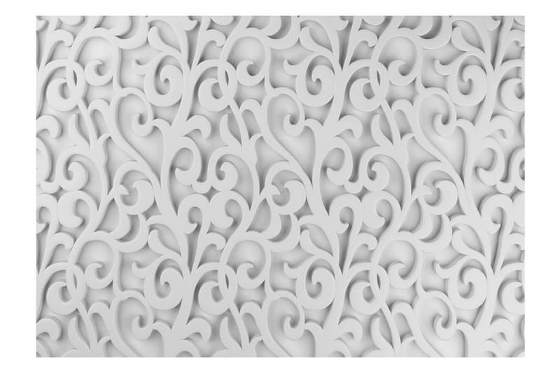 Fototapet White Ornament 300x210 - Artgeist sp. z o. o. - Innredning - Veggdekorasjon - Tapeter - Fototapeter