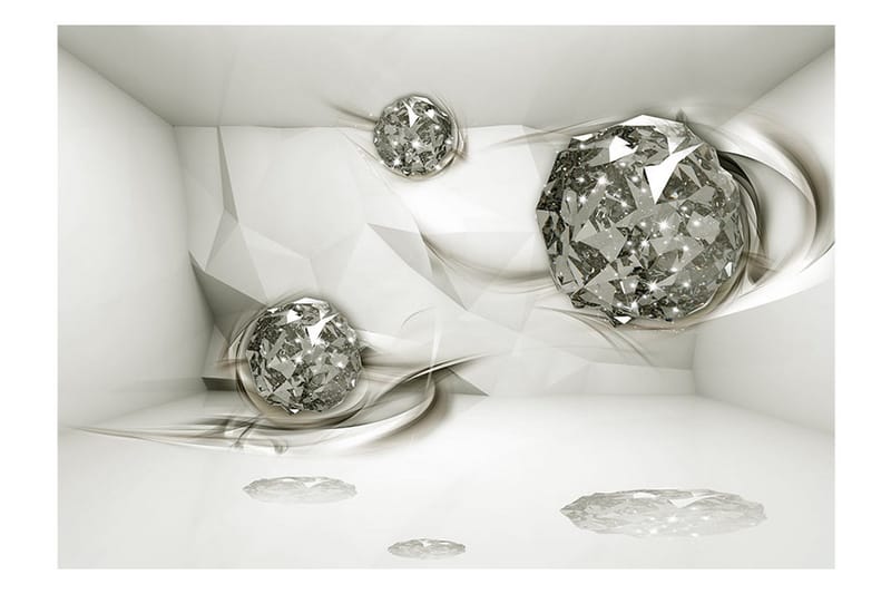 Fototapet White Topazes 250x175 - Artgeist sp. z o. o. - Innredning - Veggdekorasjon - Tapeter - Fototapeter