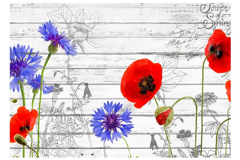 Fototapet Wildflowers 350x245 - Artgeist sp. z o. o. - Innredning - Veggdekorasjon - Tapeter - Fototapeter